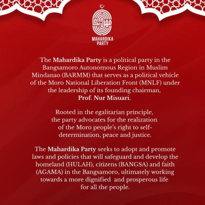 Tagapagtaguyod ng Bangsamoro. A Regional Parliamentary Political Party in Bangsamoro Region in Muslim Mindanao, Philippines. mahardika.ph